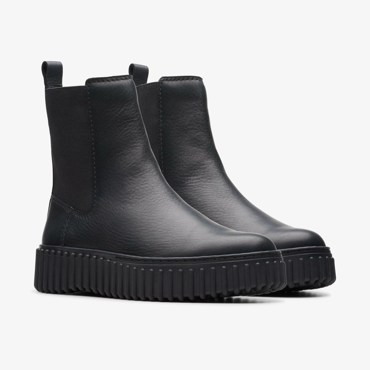 Clarks Women Torhill Maple Ankle Boot Black Leather