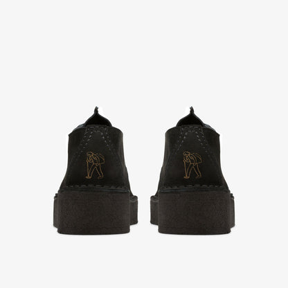 Clarks Women Trek Wedge Black Suede