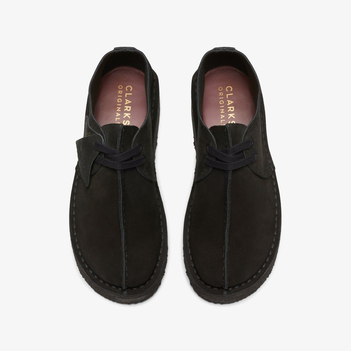 Clarks Women Trek Wedge Black Suede