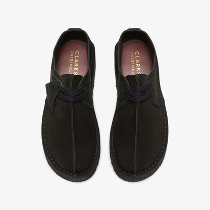 Clarks Women Trek Wedge Black Suede