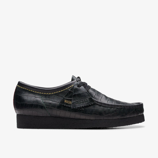 Clarks Men Wallabee Black Crocodile