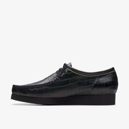 Clarks Men Wallabee Black Crocodile