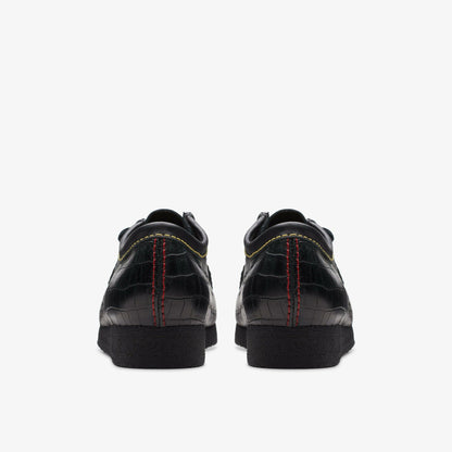 Clarks Men Wallabee Black Crocodile