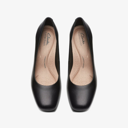 Clarks Women Kyndall Iris Black Leather
