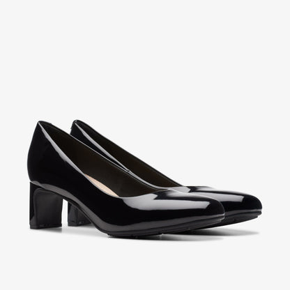 Clarks Women Kyndall Iris Black Patent