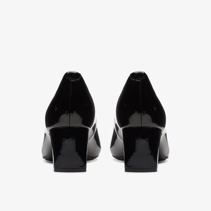 Clarks Women Kyndall Iris Black Patent