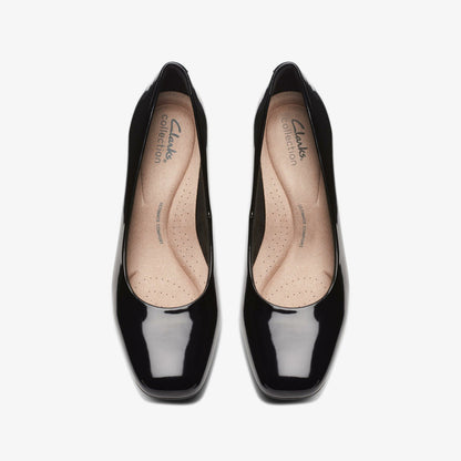 Clarks Women Kyndall Iris Black Patent