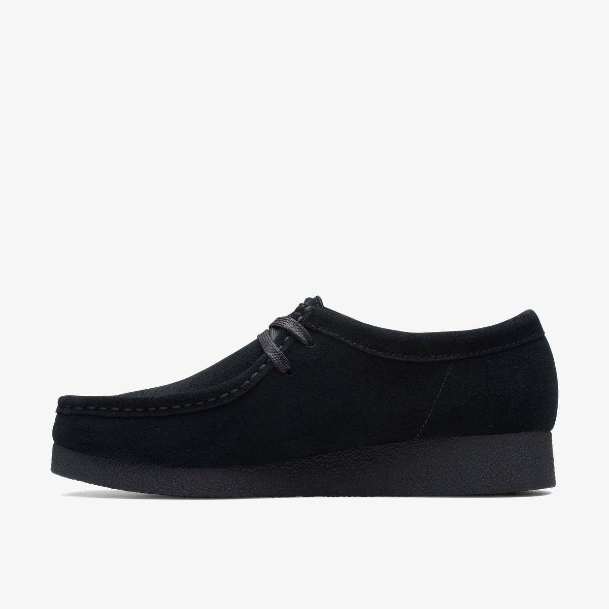 Clarks Women Wallabee EVO Shoe Black Suede