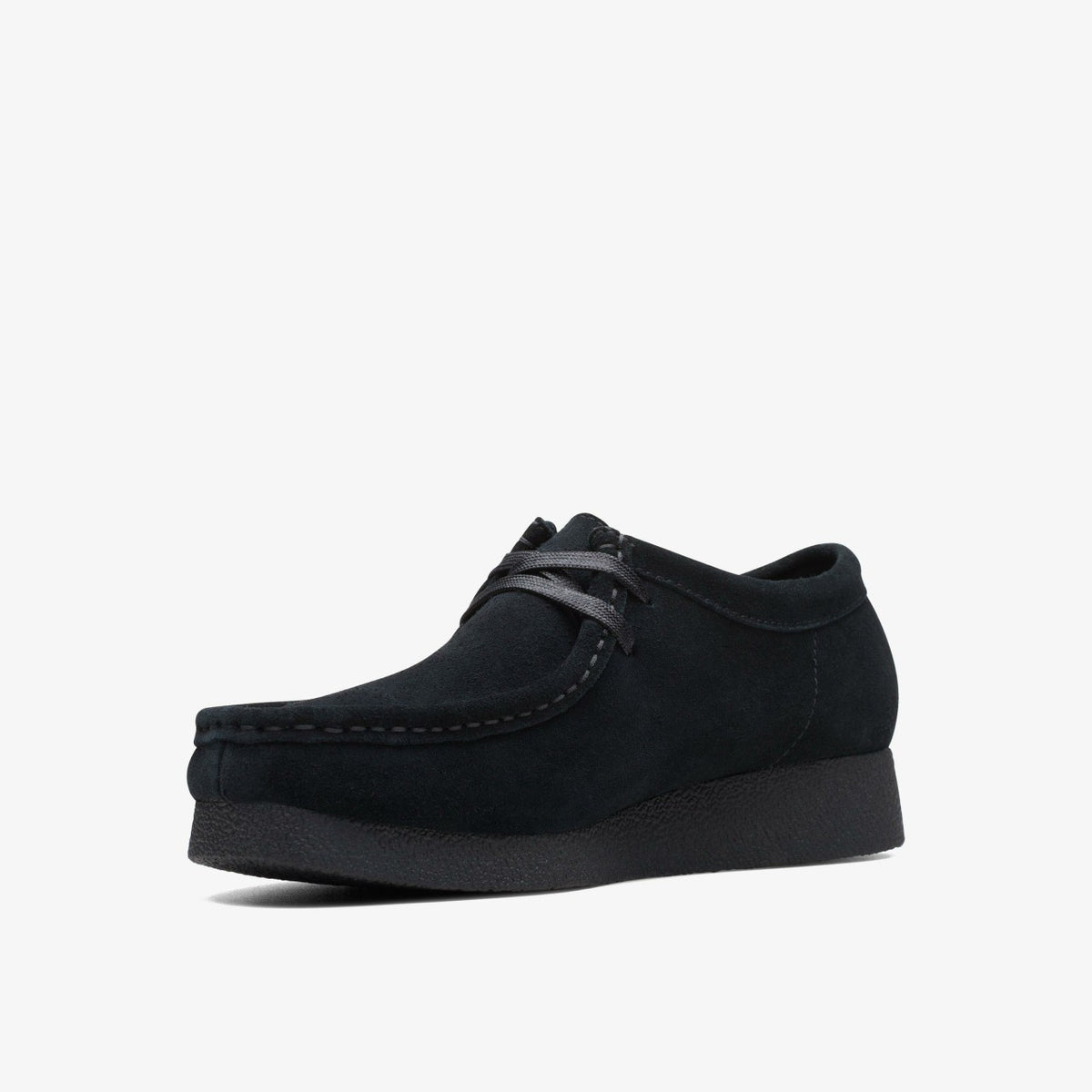 Clarks Women Wallabee EVO Shoe Black Suede