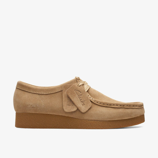 Clarks Women Wallabee EVO Shoe Dark Sand Suede