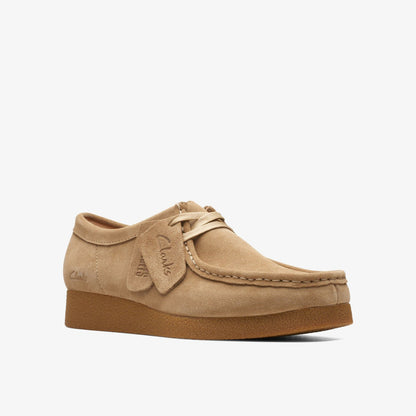 Clarks Women Wallabee EVO Shoe Dark Sand Suede