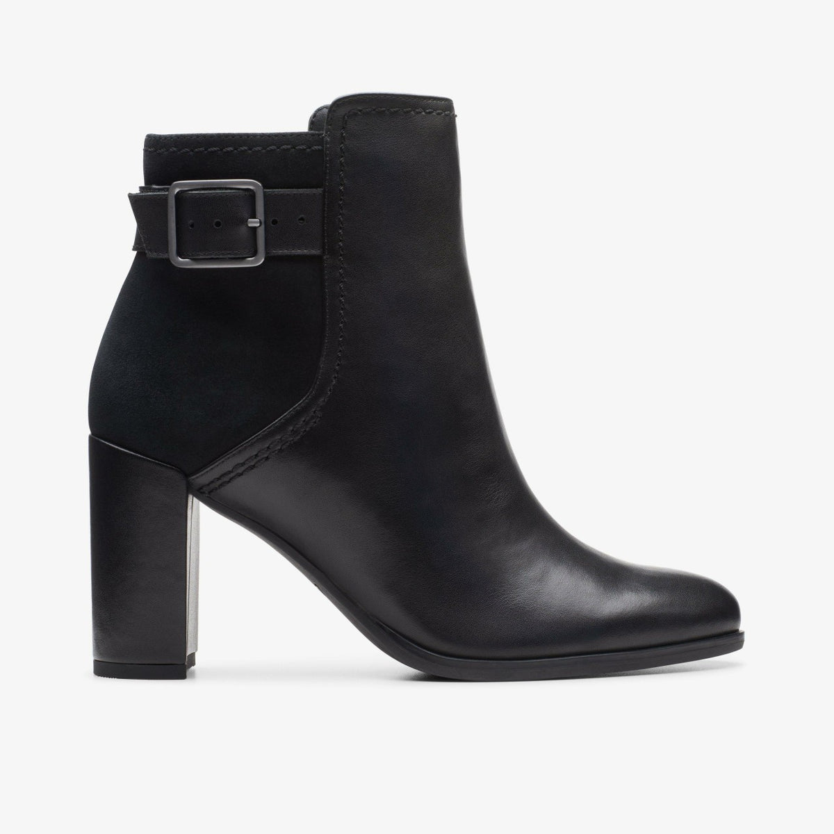 Clarks Women Freva 85 Buckle Black Leather