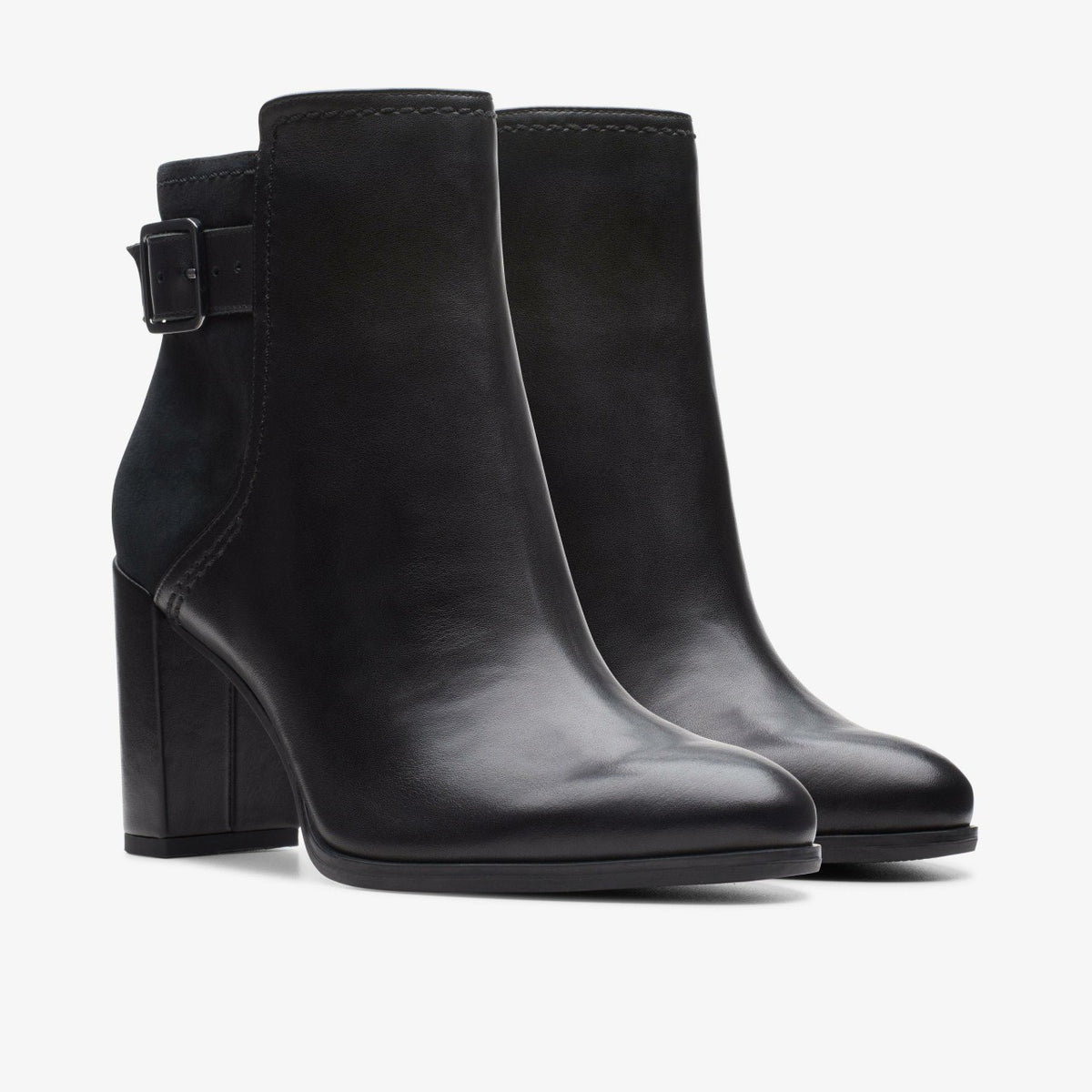 Clarks Women Freva 85 Buckle Black Leather