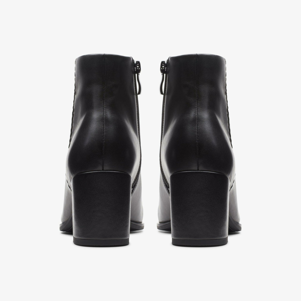 Clarks Women Freva 55 Zip Ankle Boot Black Leather