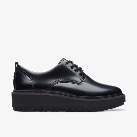 Clarks Women Orianna W Derby Black Leather