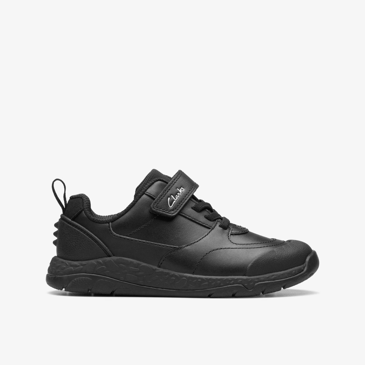 Clarks Kids Steggy Stride Kid Black Leather