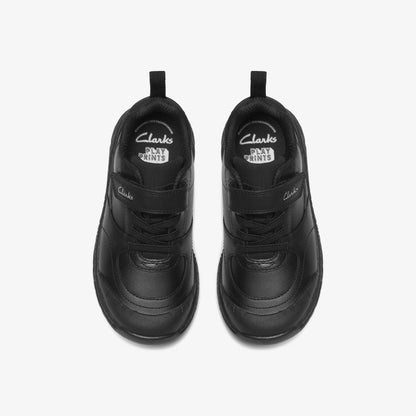 Clarks Kids Steggy Stride Kid Black Leather
