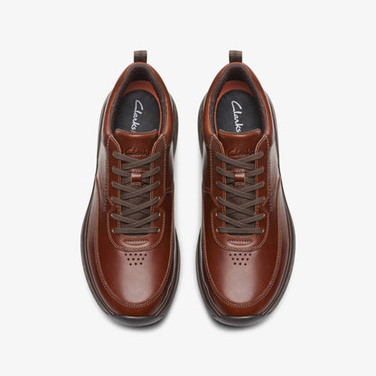 Clarks Men Clarks Pro Lace Dark Tan Leather