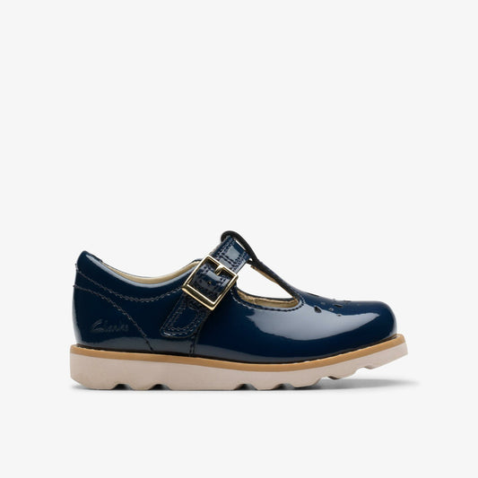 Clarks Babies|Kids Crown Print Toddler Navy Patent