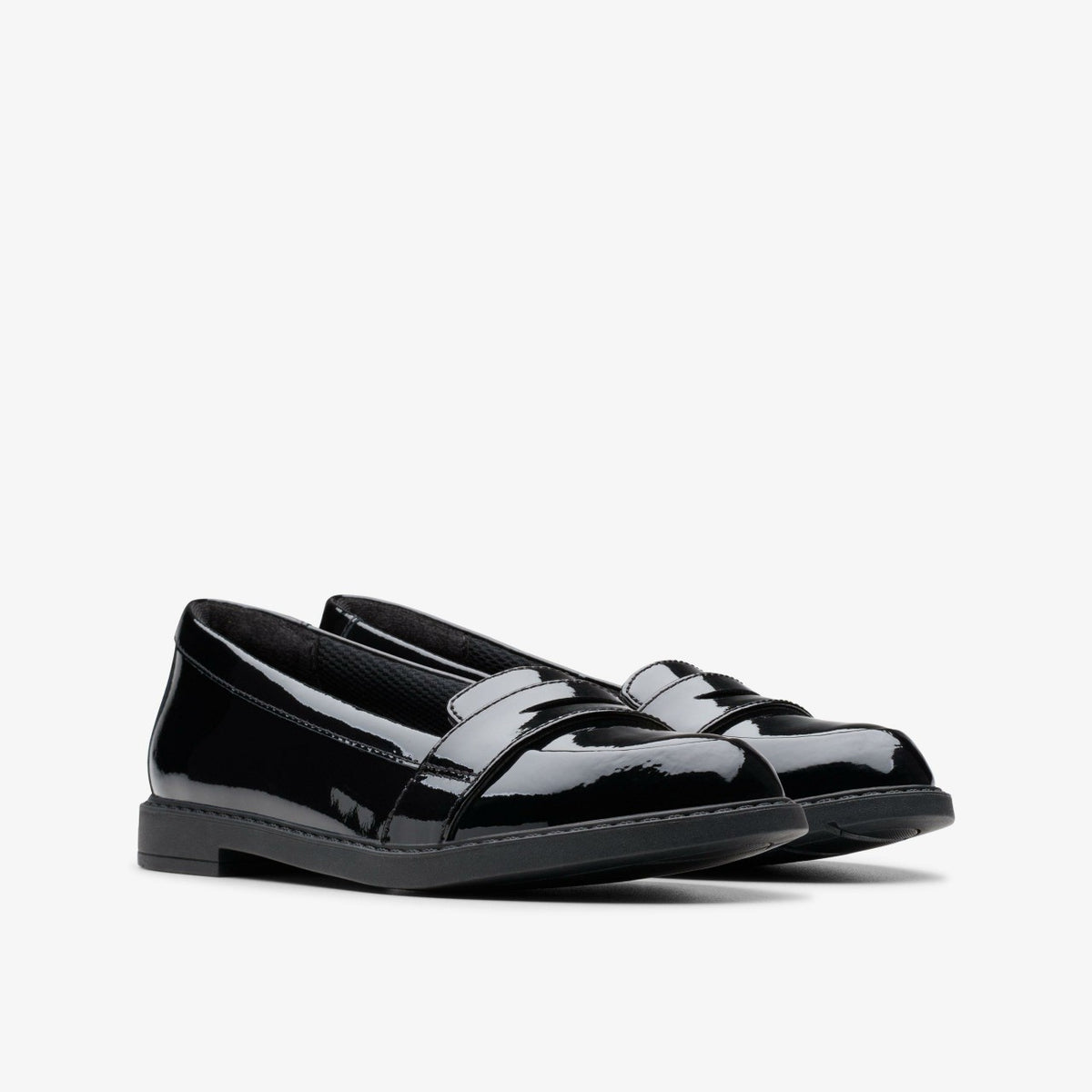 Clarks Kids Scala Loafer Kid Black Patent