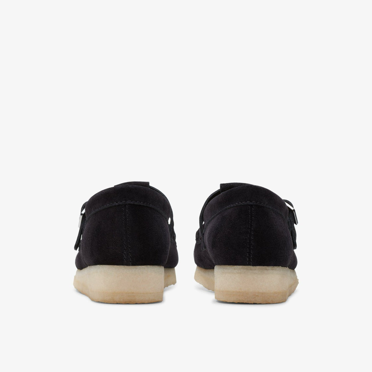 Clarks Women Wallabee T Bar Black Suede