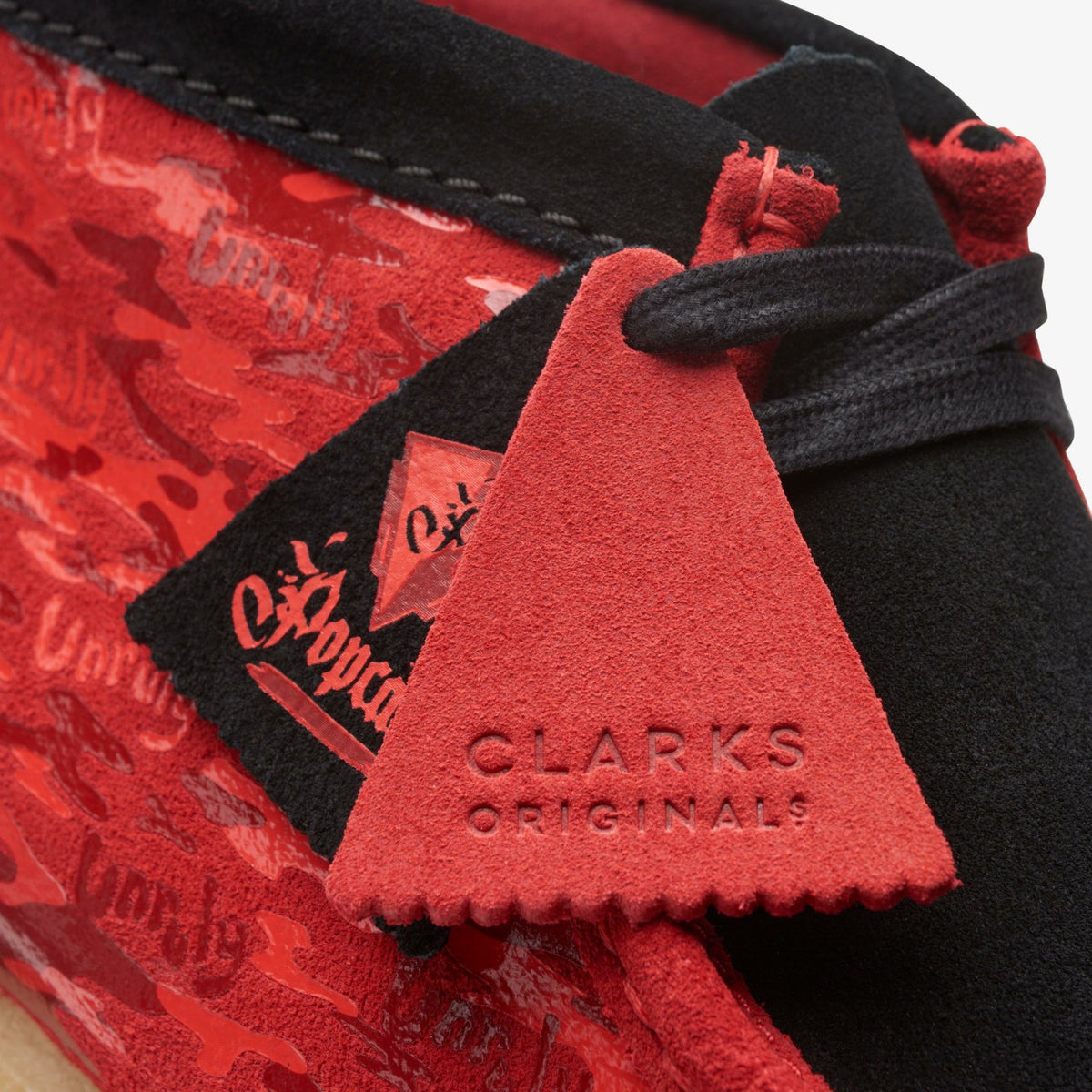 Clarks Men Wallabee Boot Red Camouflage