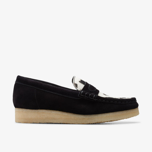 Clarks Women Wallabee Loafer Cow Print HairOn