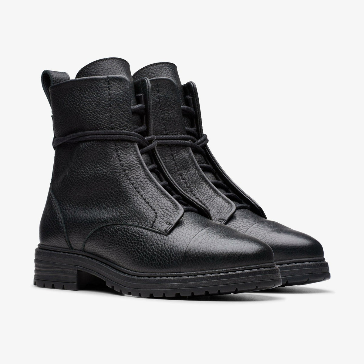 Clarks Women Rixley Lace Black Leather