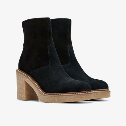 Clarks Women Colden Up Black Suede