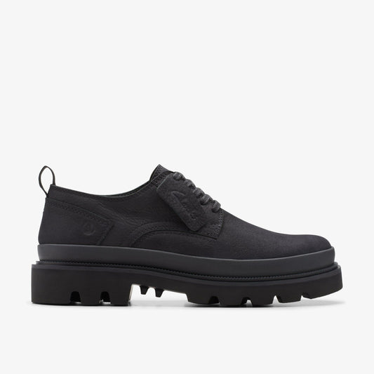 Clarks Men Badell Lace Black Nubuck