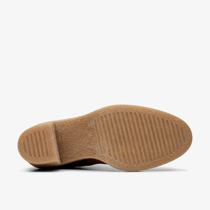 Clarks Women Colden Up Dark Tan Suede