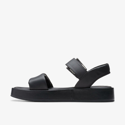 Clarks Women Alda Strap Black Leather