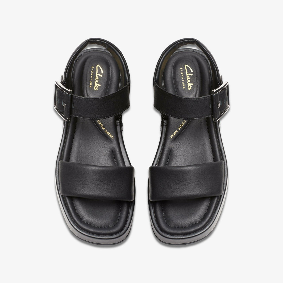 Clarks Women Alda Strap Black Leather
