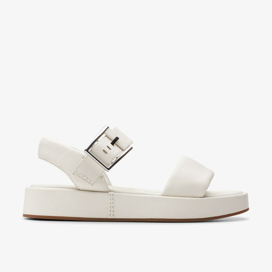 Clarks Women Alda Strap Off White Leather