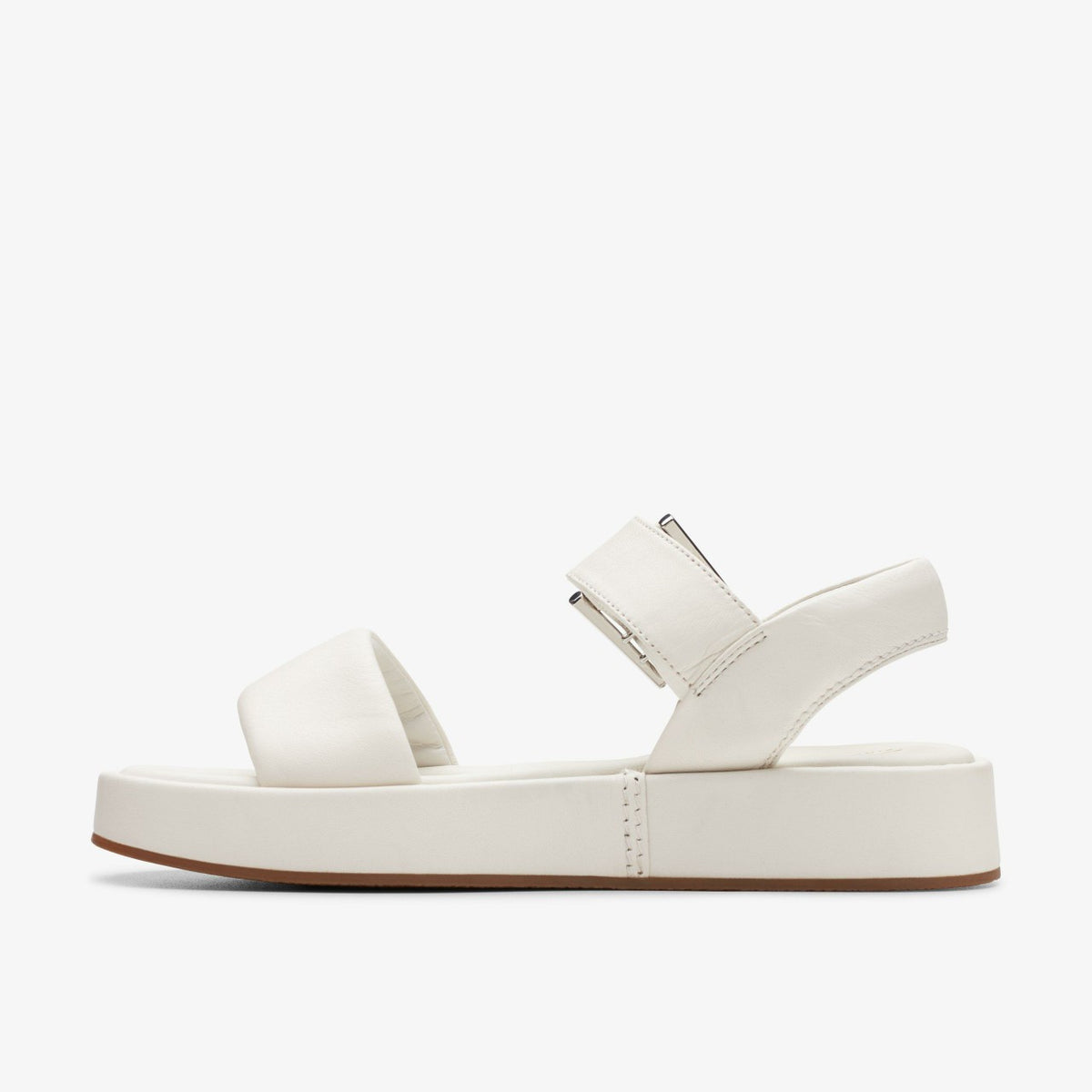 Clarks Women Alda Strap Off White Leather