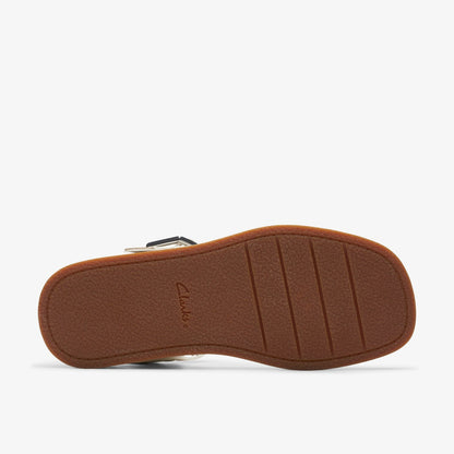 Clarks Women Alda Strap Off White Leather