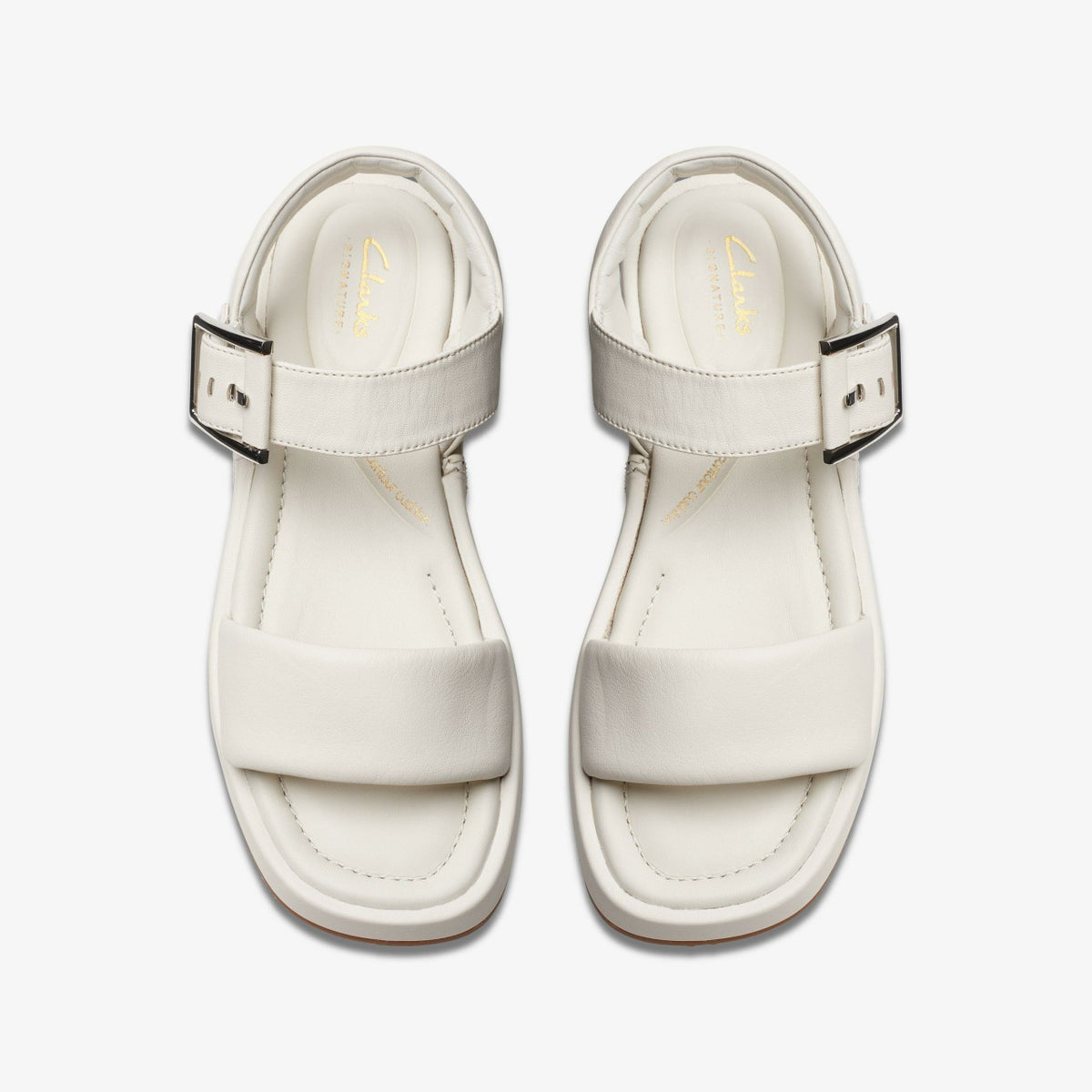 Clarks Women Alda Strap Off White Leather