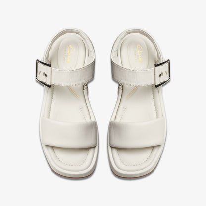 Clarks Women Alda Strap Off White Leather
