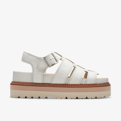 Clarks Women Orianna Twist Off White Leather
