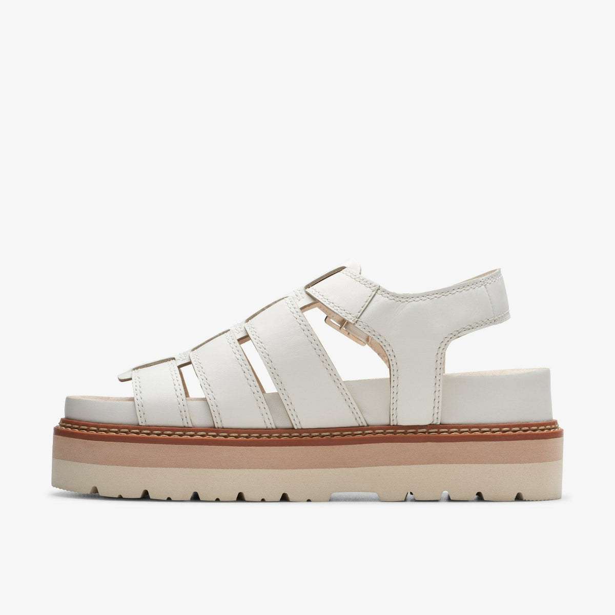 Clarks Women Orianna Twist Off White Leather