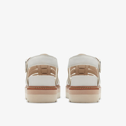 Clarks Women Orianna Twist Off White Leather