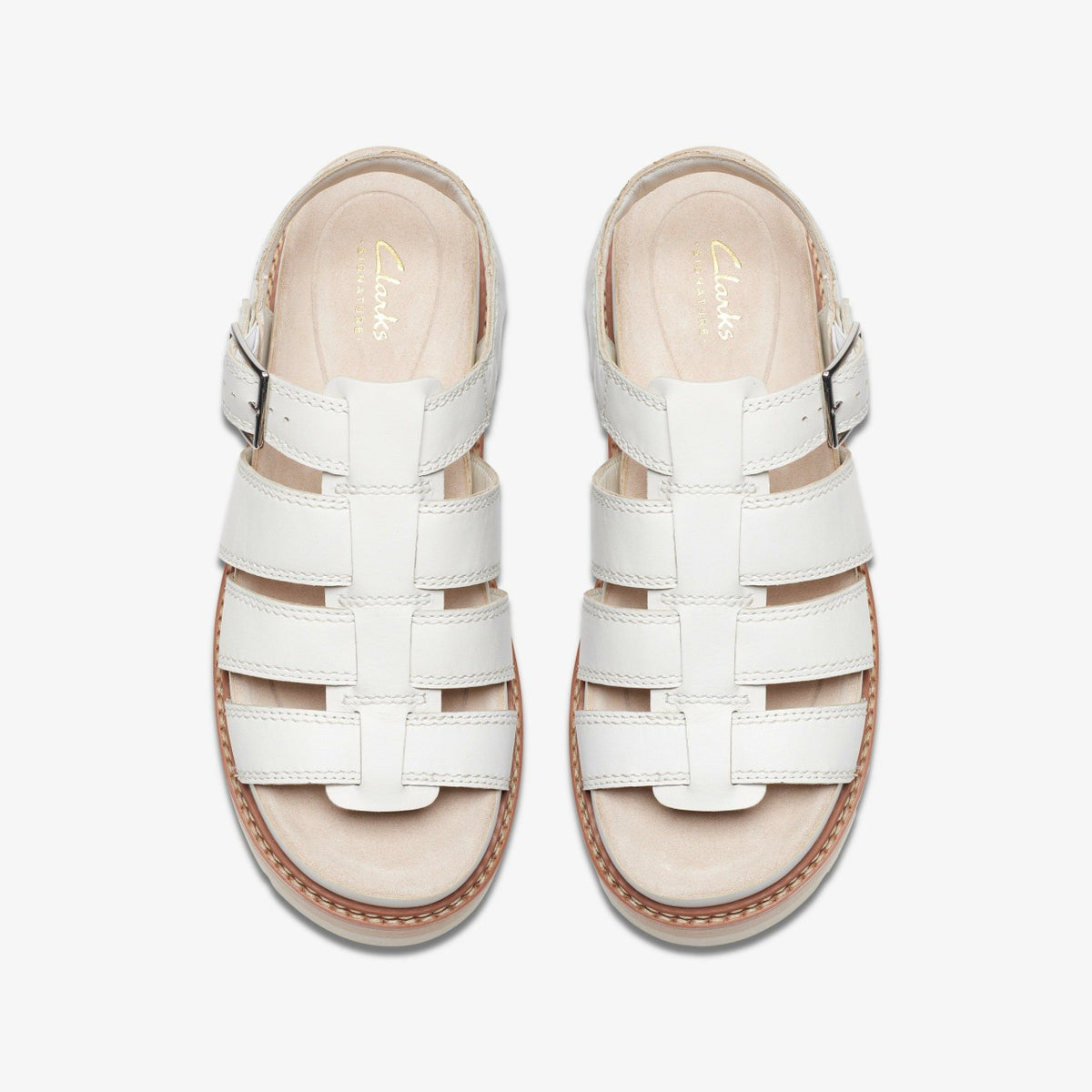 Clarks Women Orianna Twist Off White Leather
