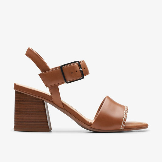 Clarks Women Siara 65 Buckle Tan Leather