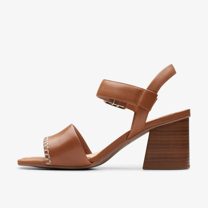 Clarks Women Siara 65 Buckle Tan Leather