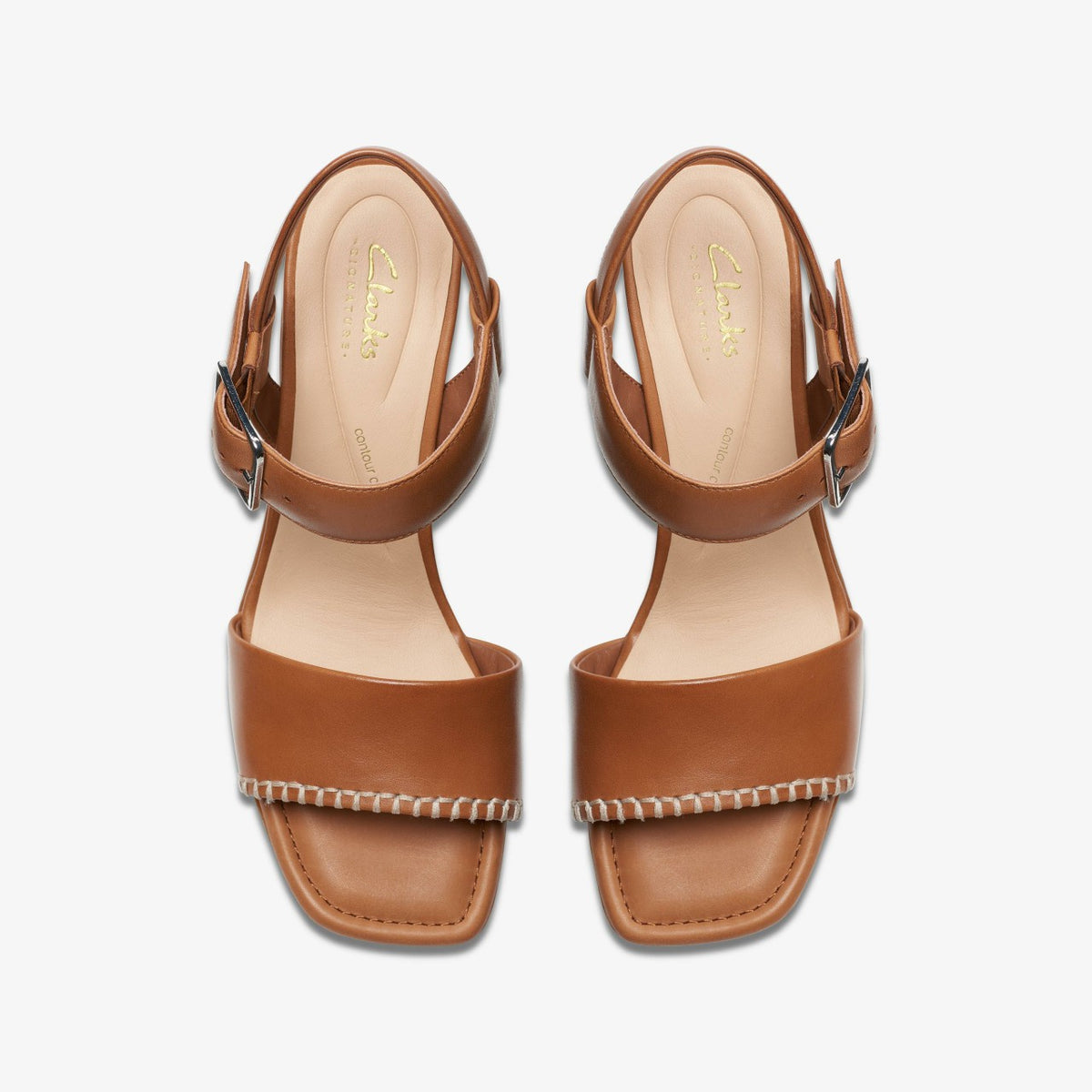 Clarks Women Siara 65 Buckle Tan Leather
