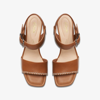 Clarks Women Siara 65 Buckle Tan Leather