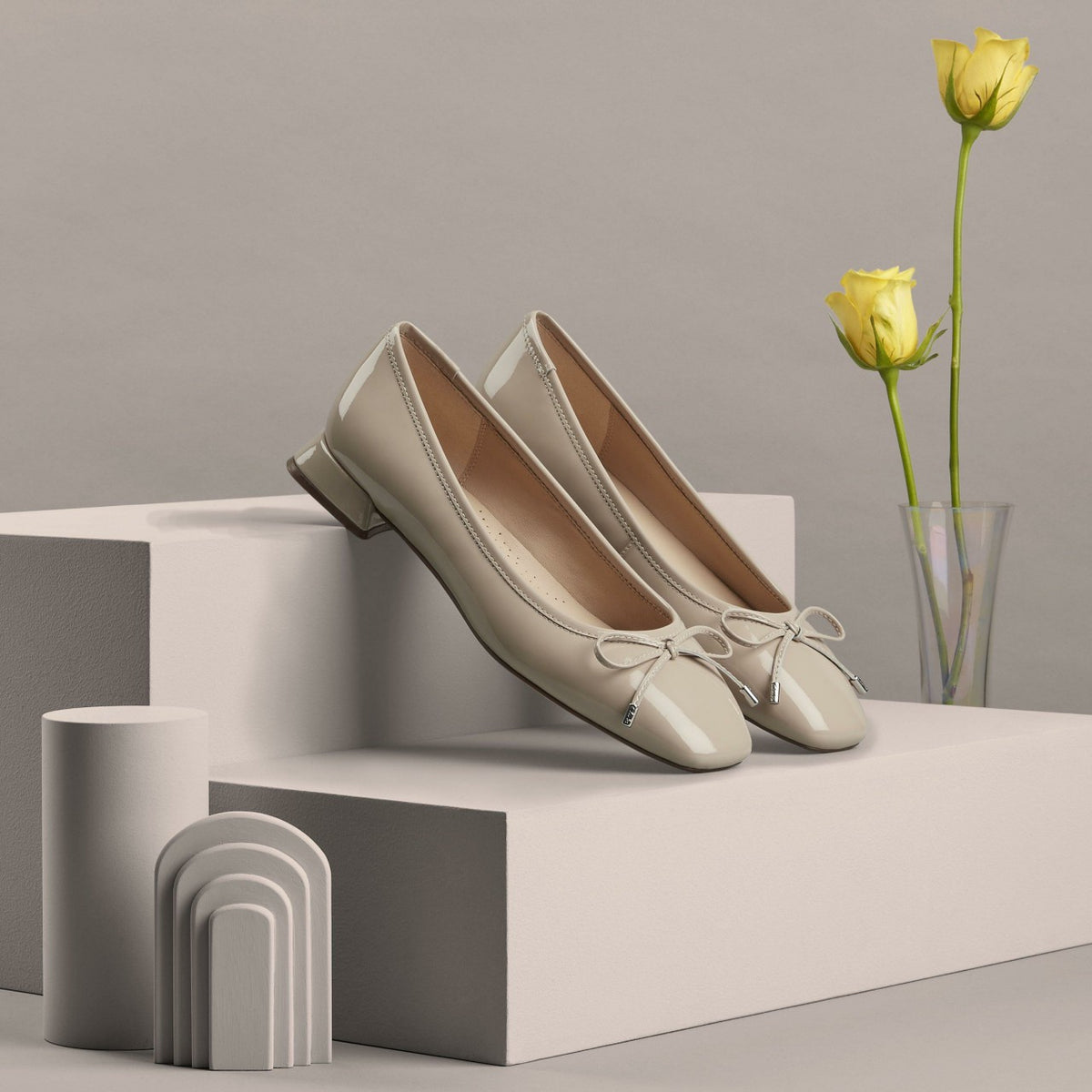 Clarks Women Ubree 15 Step Sand Patent