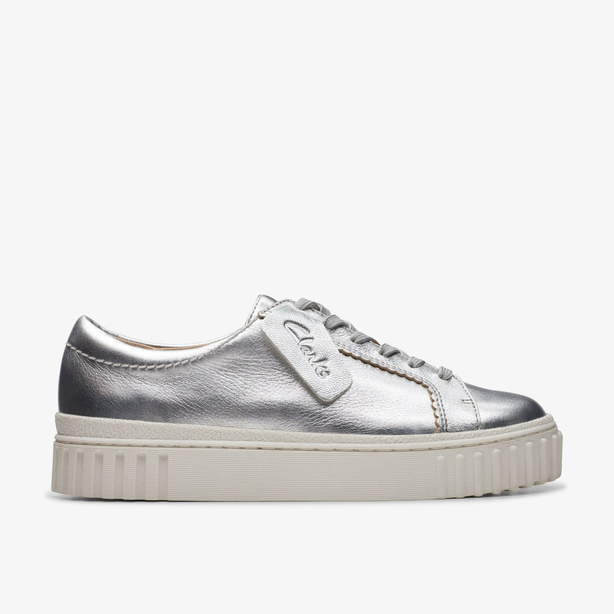 Clarks Women Mayhill Walk Silver Metallic