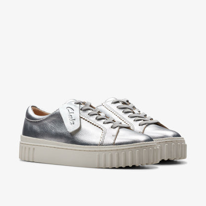 Clarks Women Mayhill Walk Silver Metallic