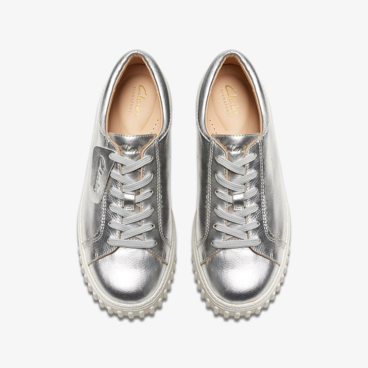 Clarks Women Mayhill Walk Silver Metallic